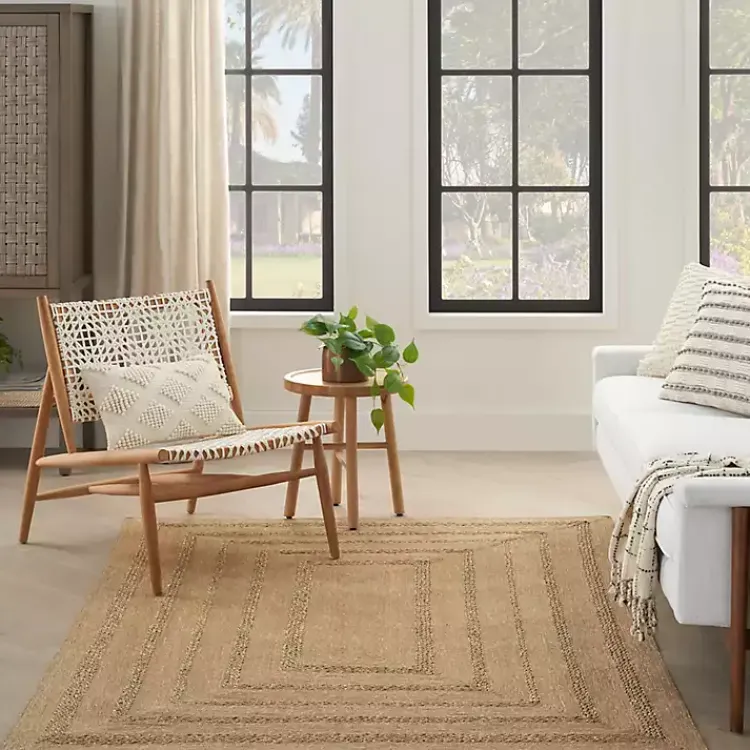 Area Rugs-Kirklands Home Natural Seagrass Indoor/Outdoor Area Rug, 4x6 Tan