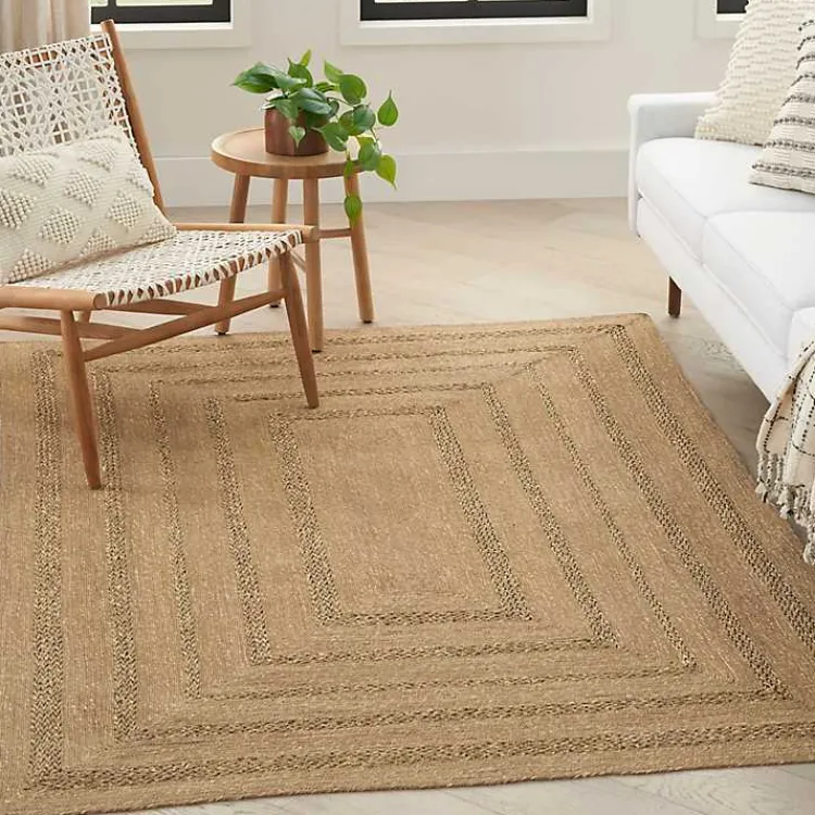 Area Rugs-Kirklands Home Natural Seagrass Indoor/Outdoor Area Rug, 5x7 Tan