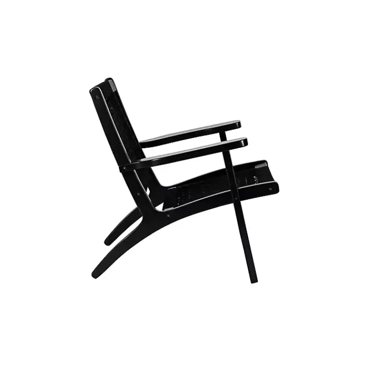 Accent Chairs-Kirklands Home Woven Rope Accent Chair Black