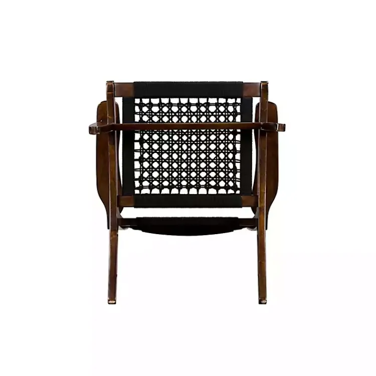 Accent Chairs-Kirklands Home Cappuccino Woven Accent Chair Black