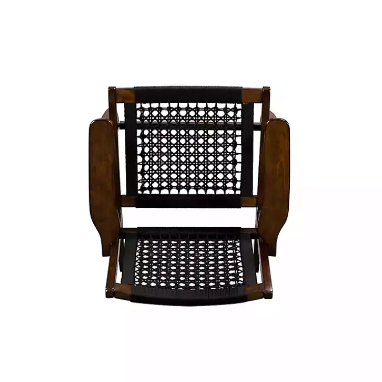 Accent Chairs-Kirklands Home Cappuccino Woven Accent Chair Black