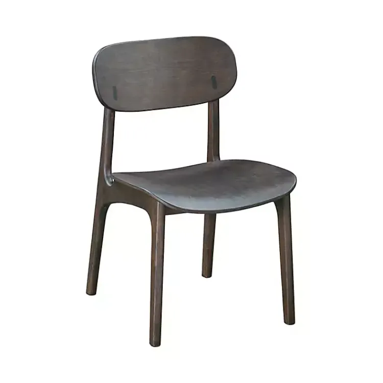 Dining Chairs-Kirklands Home Dark Mid-Century Modern Chairs, Set of 2 Brown