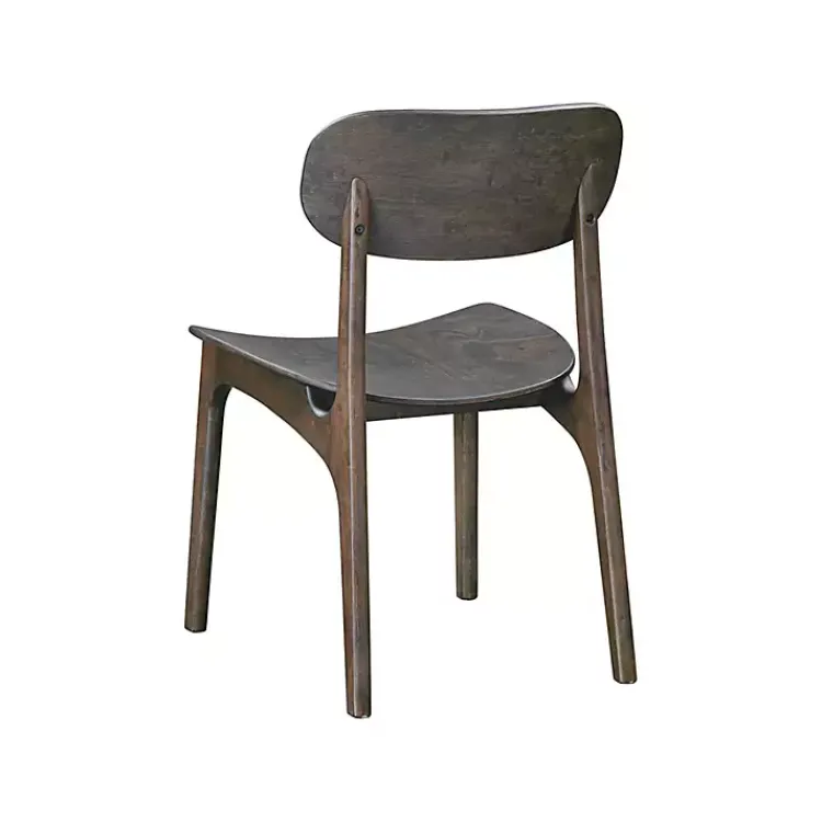 Dining Chairs-Kirklands Home Dark Mid-Century Modern Chairs, Set of 2 Brown