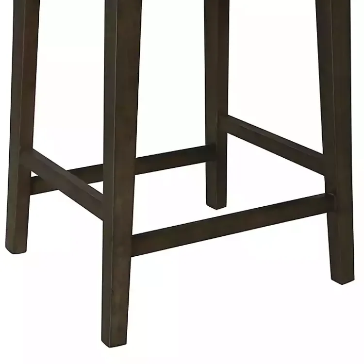 Bar Stools & Counter Height Stools-Kirklands Home Dark Wood Open Back Counter Stool Brown