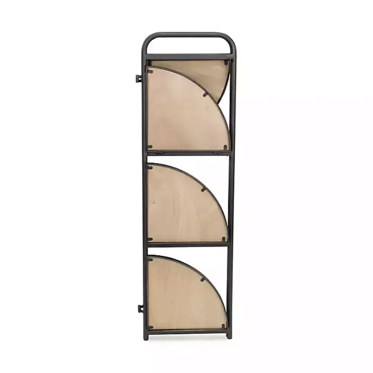 Bookshelves-Kirklands Home Black 4-Tier Foldable Corner Shelf