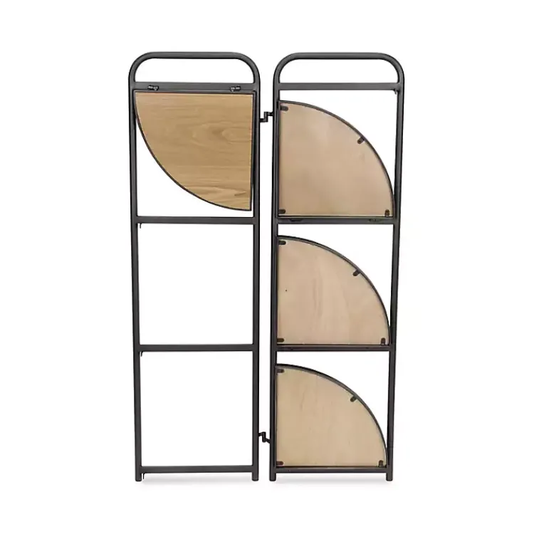 Bookshelves-Kirklands Home Black 4-Tier Foldable Corner Shelf