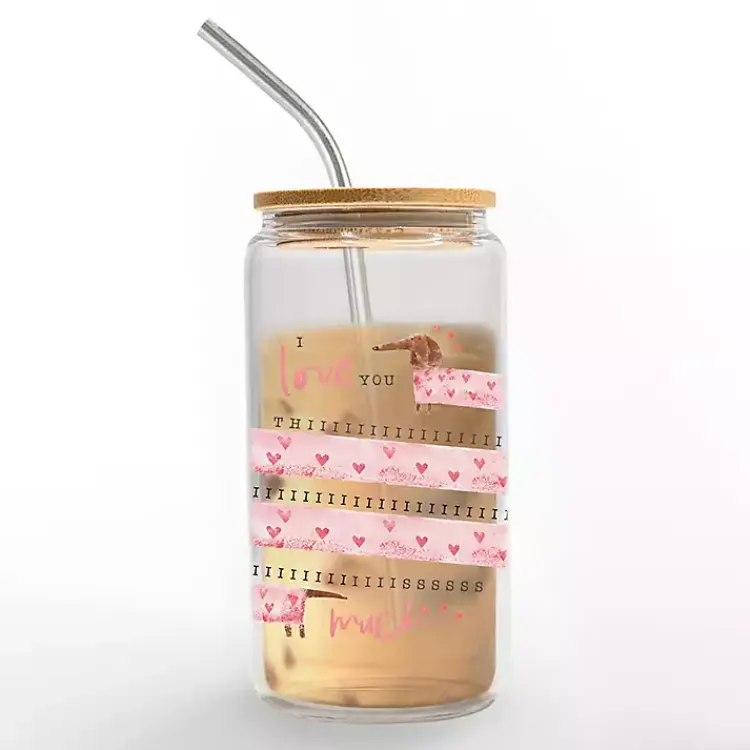 Glassware & Drinkware-Kirklands Home I Love You Thiiiiis Much Glass Tumbler