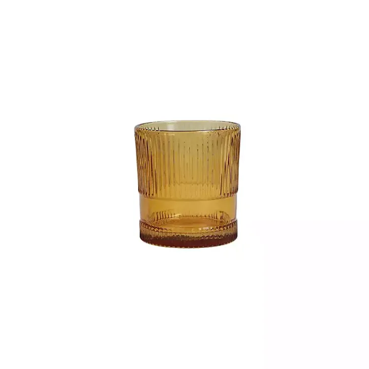 Glassware & Drinkware-Kirklands Home Fortessa Amber NoHo Short Glasses, Set of 4 Orange