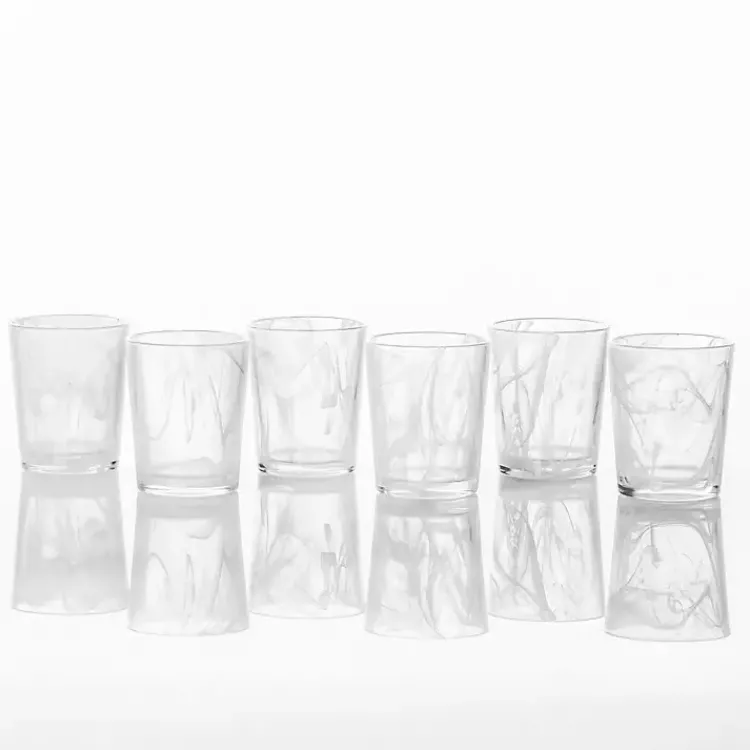 Glassware & Drinkware-Kirklands Home Fortessa Swirl Glasses, Set of 6 White