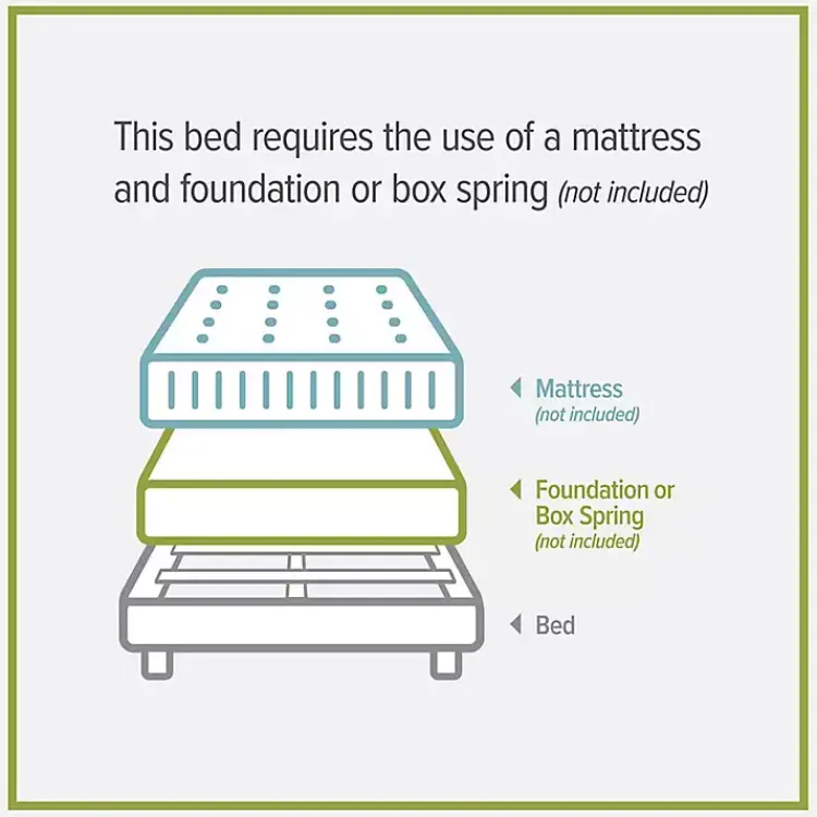 Beds & Headboards-Kirklands Home Fog Upholstered Nailhead Trim Queen Bed Gray