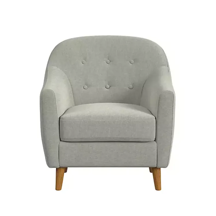 Accent Chairs-Kirklands Home Tufted Woven Accent Chair Gray