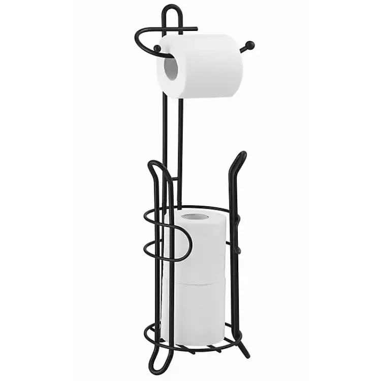 Bathroom Accessories-Kirklands Home Toilet Paper Storage Stand Black