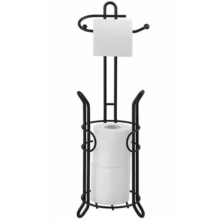 Bathroom Accessories-Kirklands Home Toilet Paper Storage Stand Black