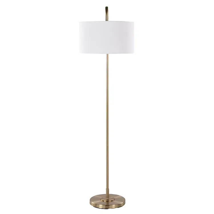 Floor Lamps-Kirklands Home Gold Modern Arch Floor Lamp White