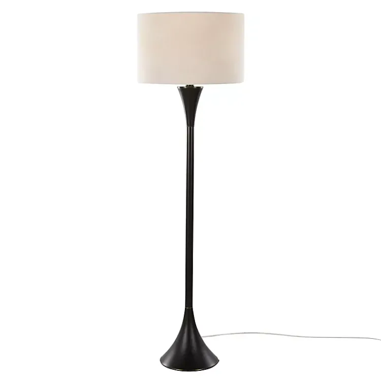 Floor Lamps-Kirklands Home Bronze Metal Hourglass Floor Lamp Brown