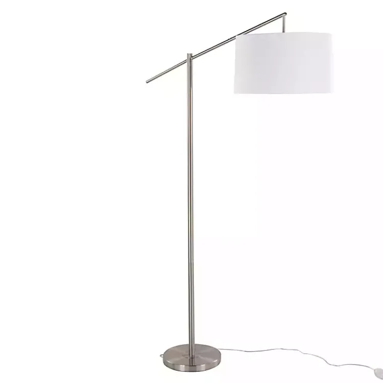 Floor Lamps-Kirklands Home Brushed Nickel Cassie Floor Lamp