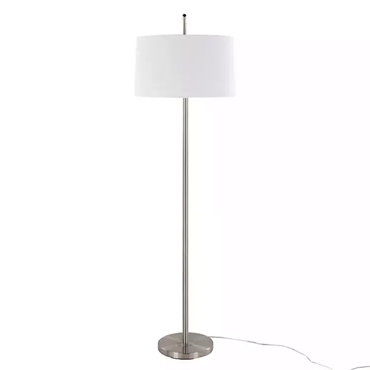 Floor Lamps-Kirklands Home Brushed Nickel Cassie Floor Lamp