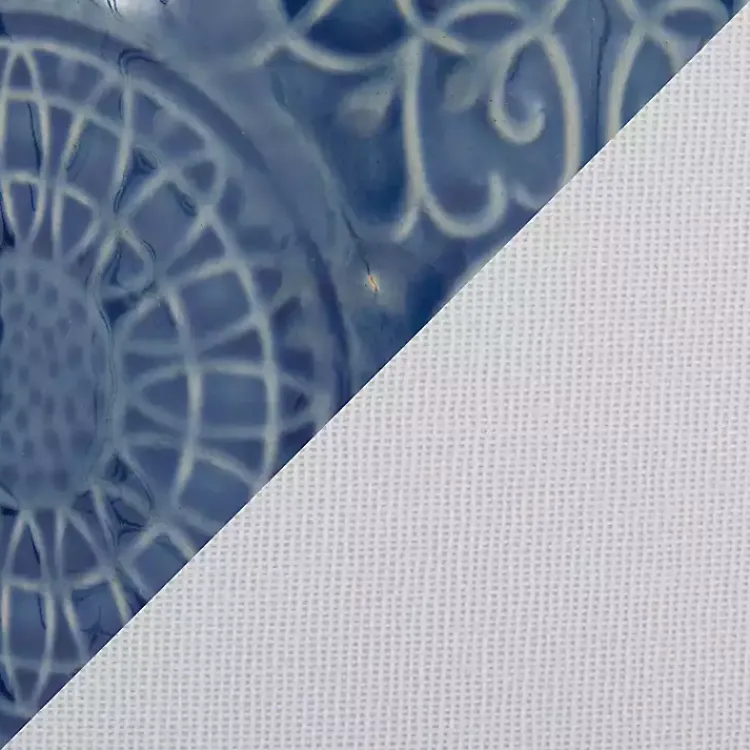 Table Lamps-Kirklands Home Blue Ceramic Embossed Spiro Table Lamp White