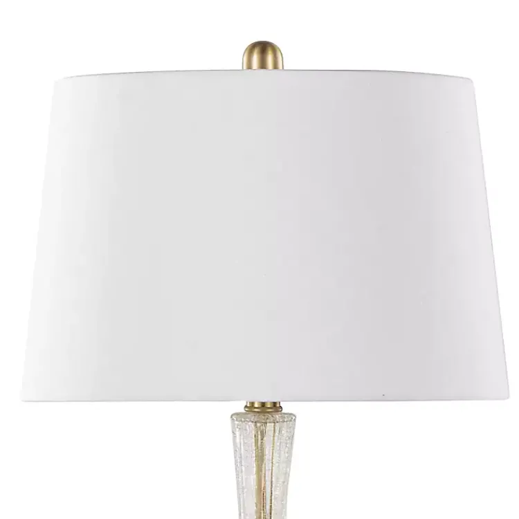 Table Lamps-Kirklands Home Crackle Glass Penny Table Lamps, Set of 2 Clear