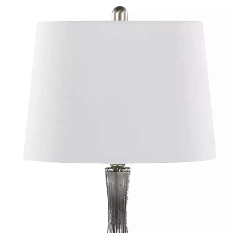 Table Lamps-Kirklands Home Crackle Glass Teardrop Table Lamps, Set of 2 Gray