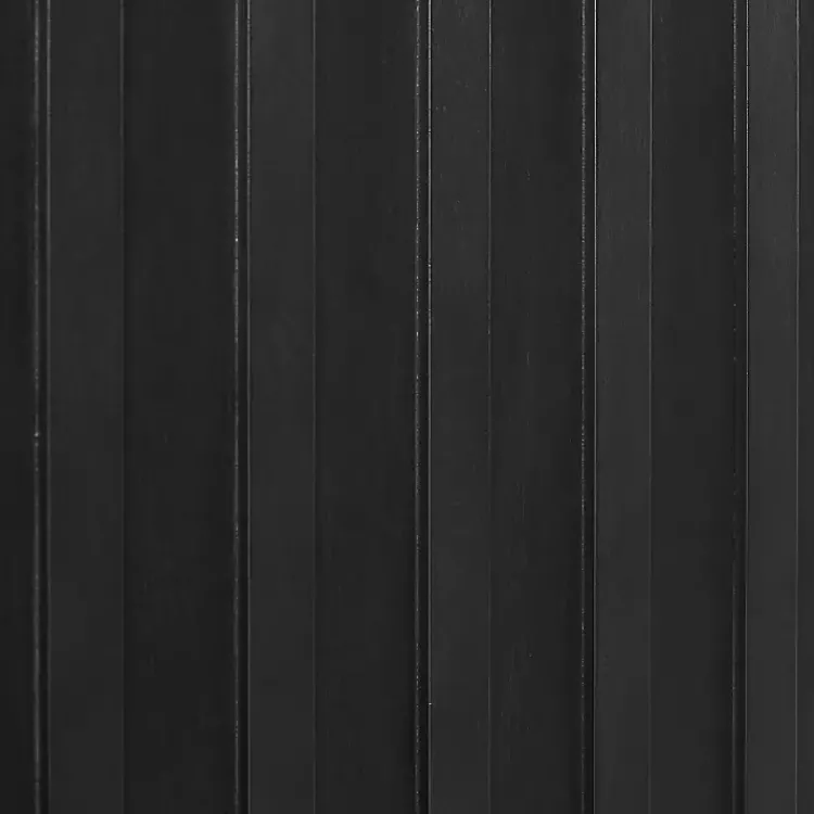 Cabinets & Sideboards-Kirklands Home Slatted Sliding Door Sideboard Black