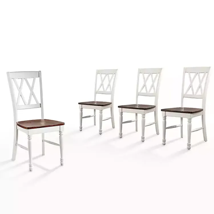 Dining Chairs-Kirklands Home Wood Farmhouse Dining Chairs, Set of 4 White
