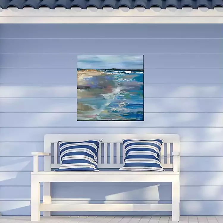 Outdoor Wall Decor-Kirklands Home Beach Walk Outdoor Canvas Art Print Blue