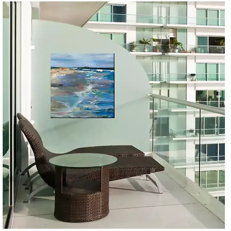 Outdoor Wall Decor-Kirklands Home Beach Walk Outdoor Canvas Art Print Blue