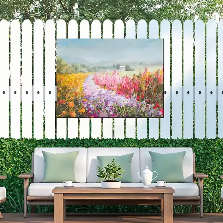 Outdoor Wall Decor-Kirklands Home Flowering Footpath Outdoor Canvas Art Print