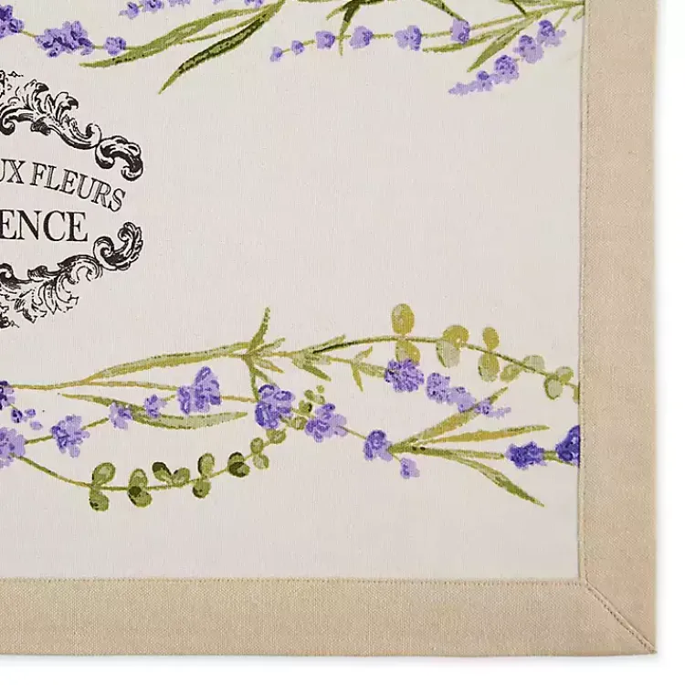 Table Linens-Kirklands Home Lavender Garland Cotton Placemats, Set of 4