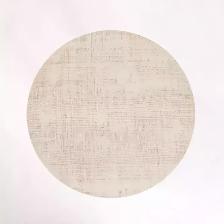 Accent & End Tables-Kirklands Home Savannah Cream Distressed Round Accent Table White