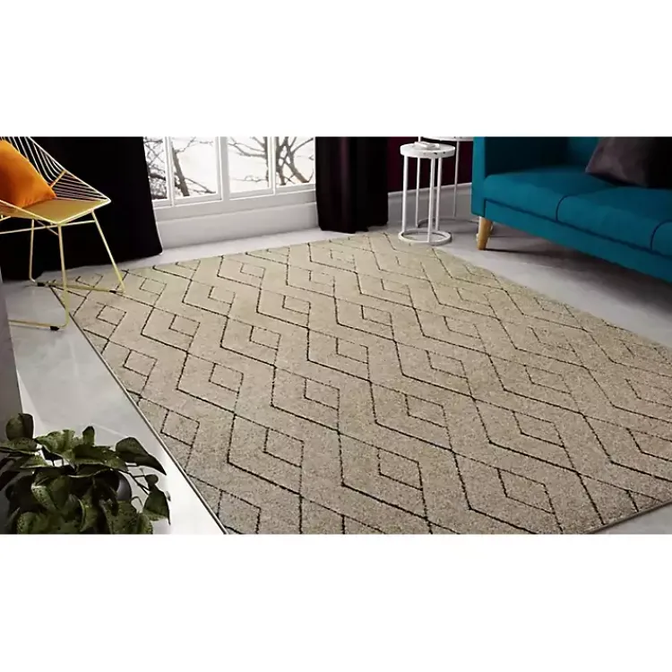 Area Rugs-Kirklands Home Modern Chevron Area Rug, 5x7 Tan