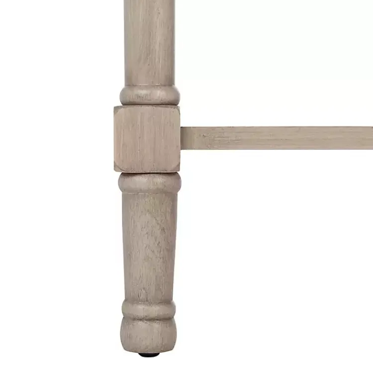 Console Tables-Kirklands Home Greige Chevron 2-Drawer Console Table Gray