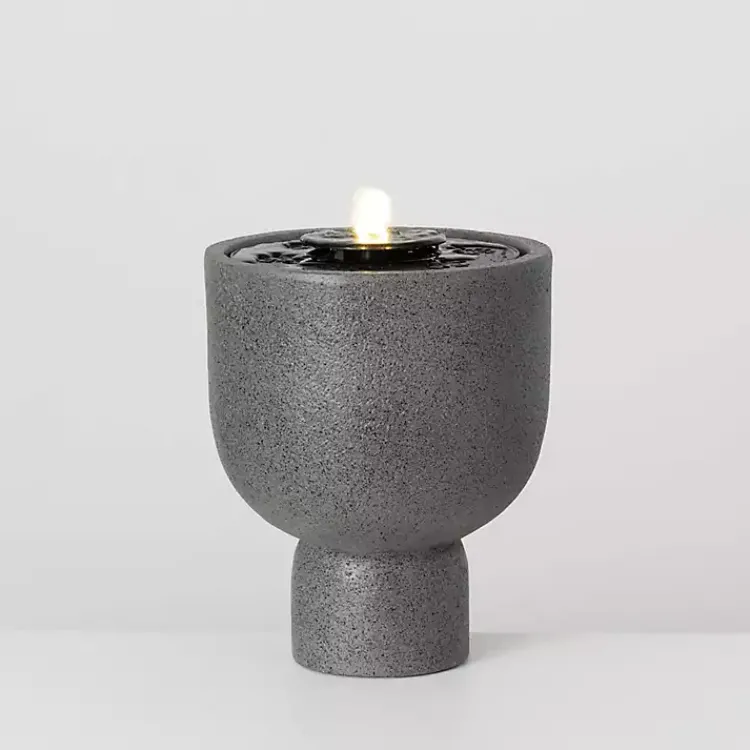 Garden Decor-Kirklands Home Resin Pedestal Outdoor Fountain, 13 in. Gray