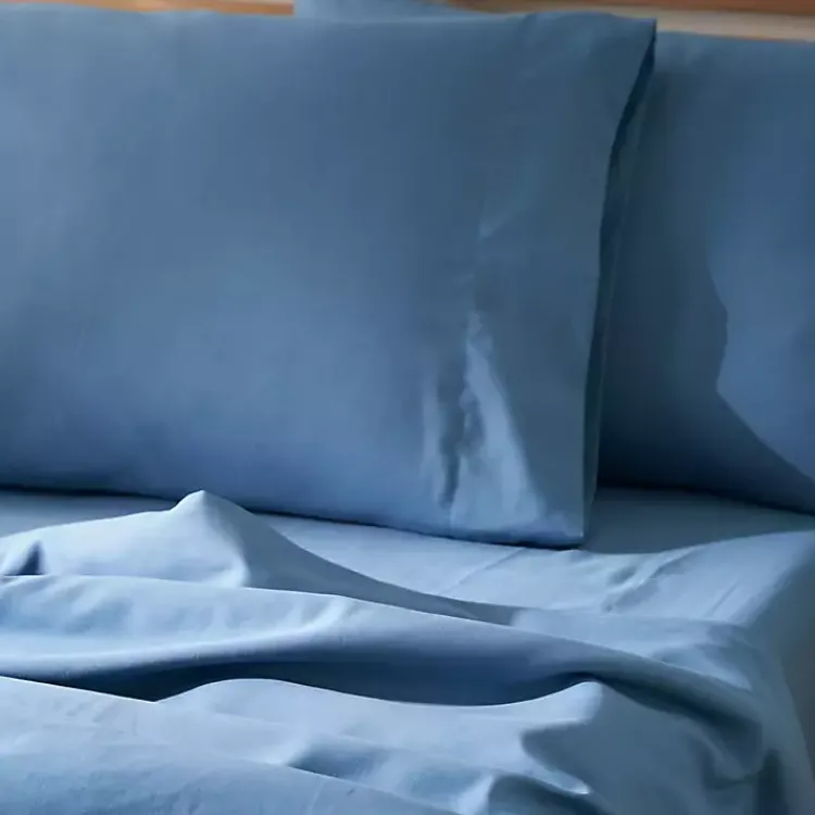 Bed Sheets-Kirklands Home Dark Microfiber 4-pc. King Sheet Set Blue