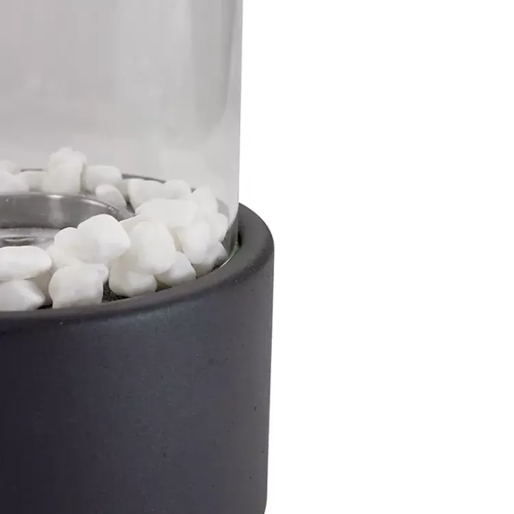 Fire Pits-Kirklands Home Outdoor Tabletop Fireplace on Base Black