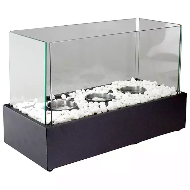 Fire Pits-Kirklands Home Outdoor Triple Flame Tabletop Fireplace