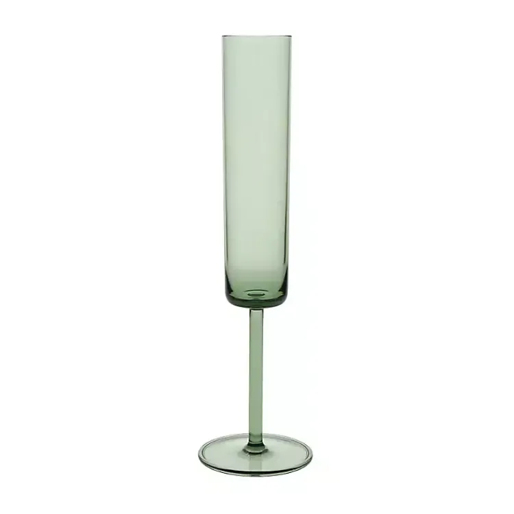 Glassware & Drinkware-Kirklands Home Fortessa Sage Urbo Champagne Flutes, Set of 6 Green