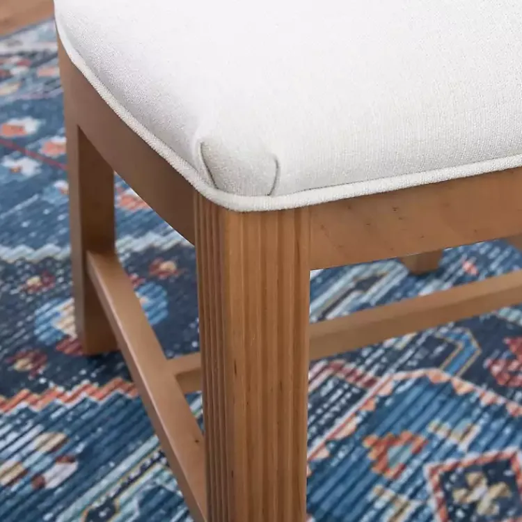 Dining Chairs-Kirklands Home Natural Linen Scalloped Dining Chairs, Set of 2 White