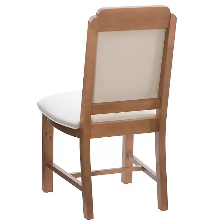 Dining Chairs-Kirklands Home Natural Linen Scalloped Dining Chairs, Set of 2 White