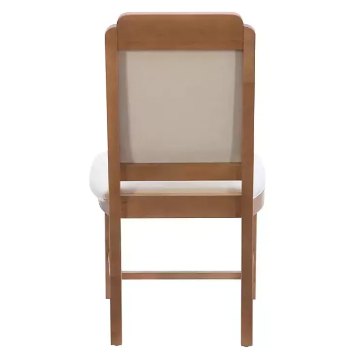 Dining Chairs-Kirklands Home Natural Linen Scalloped Dining Chairs, Set of 2 White