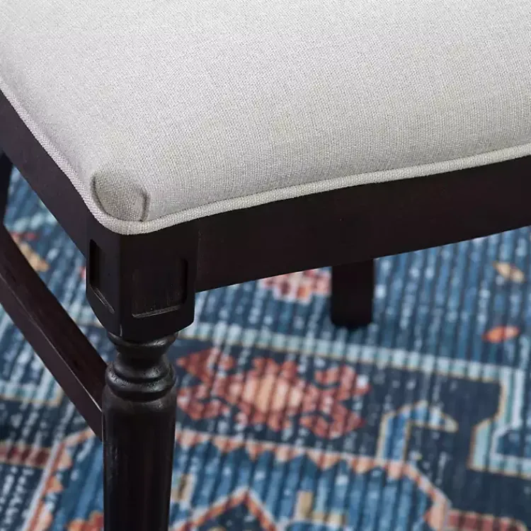 Dining Chairs-Kirklands Home Brown Upholstered Oval Dining Chairs, Set of 2 White