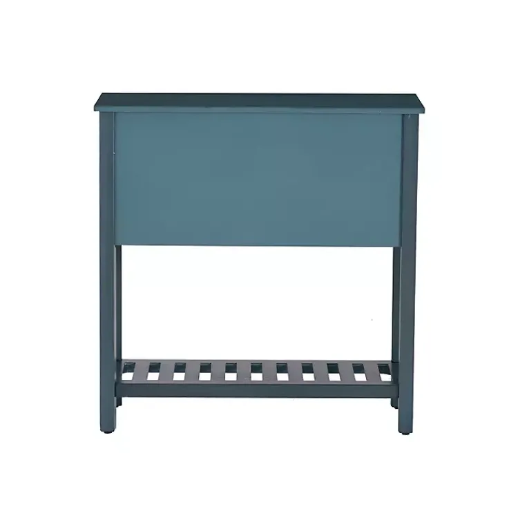Console Tables-Kirklands Home Dark Teal Beadboard Console Table Blue