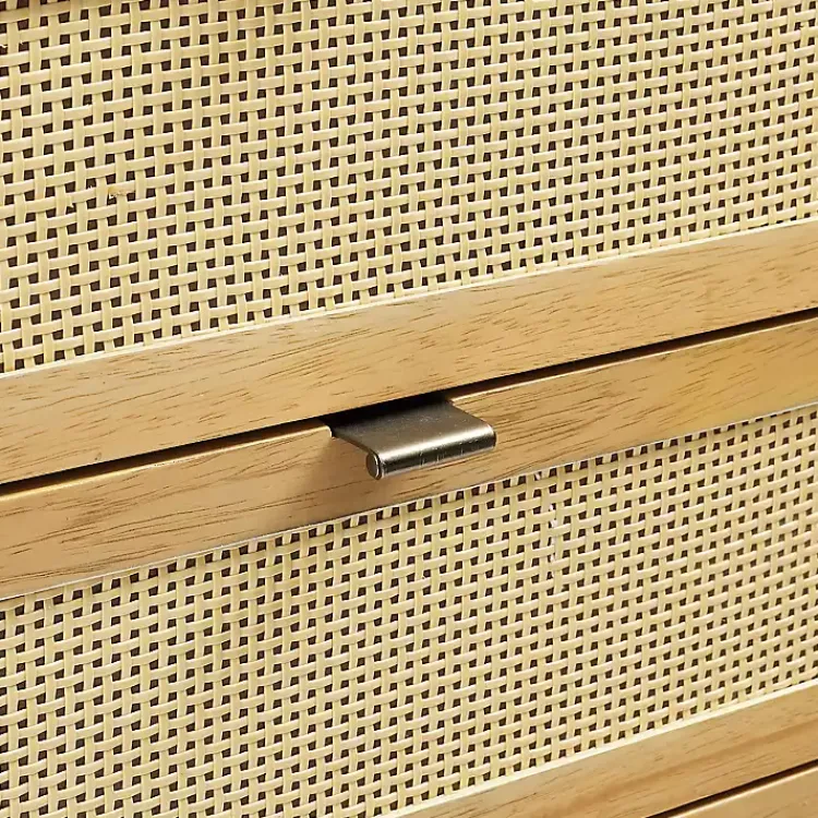 Dressers & Chests-Kirklands Home Natural Cane Jewelry Armoire Tan