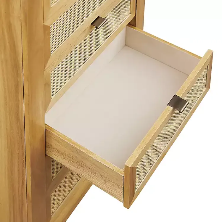 Dressers & Chests-Kirklands Home Natural Cane Jewelry Armoire Tan