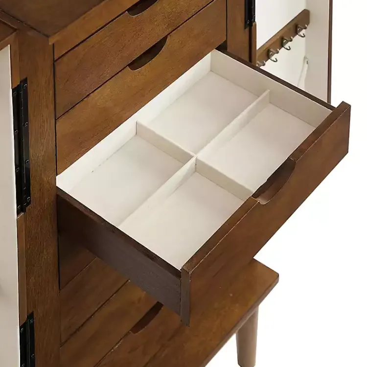 Armoires-Kirklands Home Mid-Century Modern Walnut Jewelry Armoire Brown