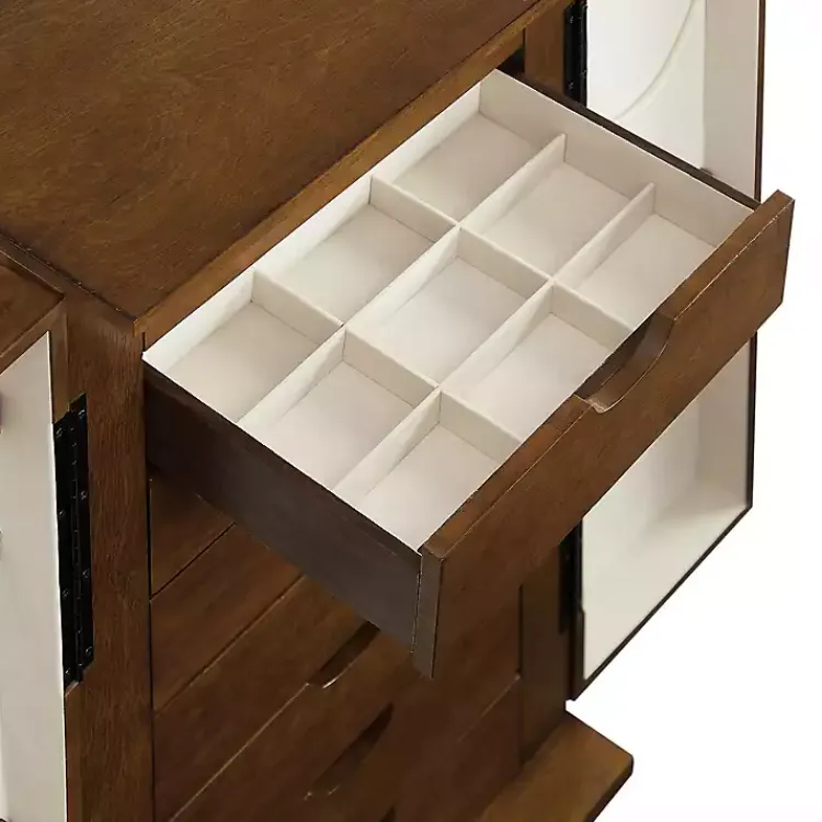 Armoires-Kirklands Home Mid-Century Modern Walnut Jewelry Armoire Brown