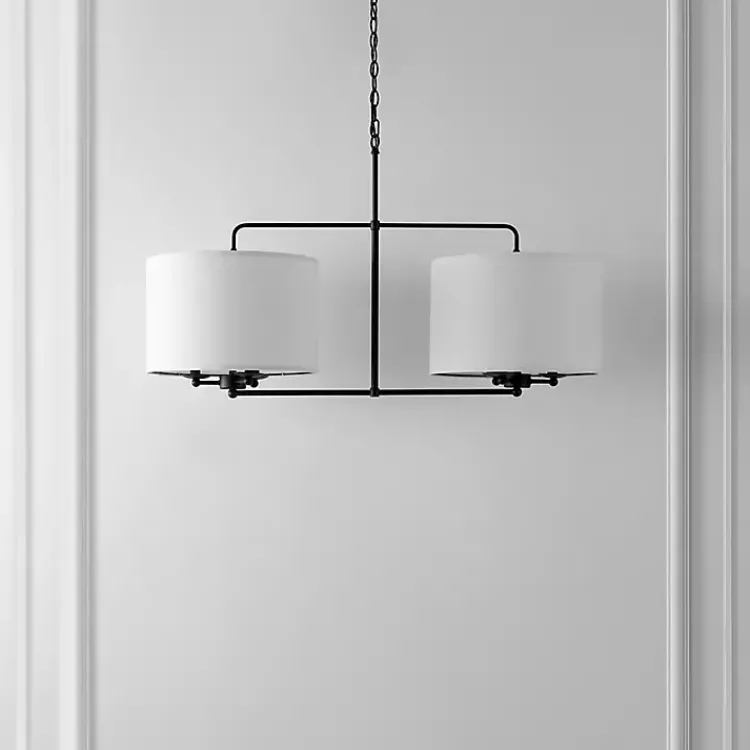 Chandeliers & Pendant Lighting-Kirklands Home Black Modern Cluster Chandelier