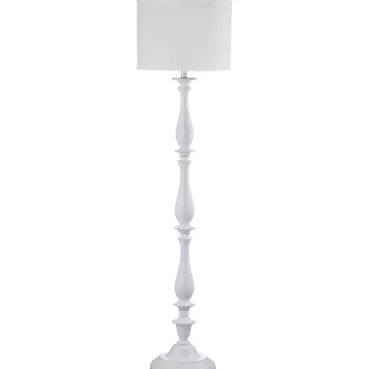 Floor Lamps-Kirklands Home Candlestick Bessie Floor Lamp White