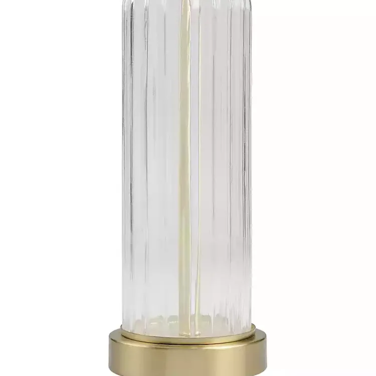 Table Lamps-Kirklands Home Crassula Clear Glass Table Lamp White
